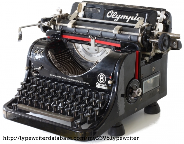 1937 Olympia 8 Typewriter #263406 TWDB