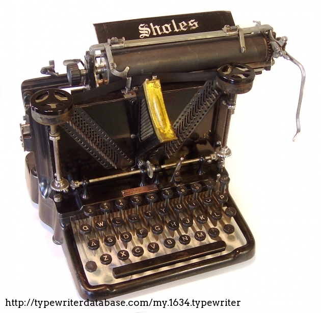 190X Sholes Visible Sholes Typewriter 4004 TWDB