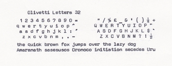 Olivetti Lettera 32 Serial Number Location