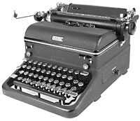 Antique Royal Standard Typewriter with Glass Panels c.1931