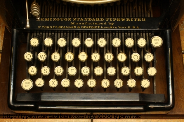 This machine is old enough to have typebars made of wood.