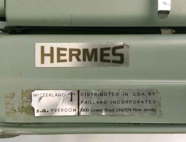 1964 Hermes 3000 manufacture tags/stickers...