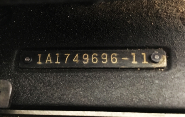 Serial number location...