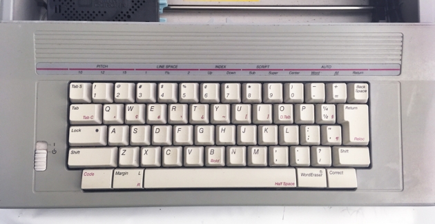Smith-Corona "XL 1900" from the keyboard...