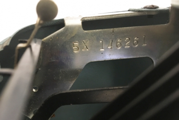 Smith-Corona "Classic" serial number location...