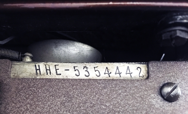 Royal "HH" serial number location...