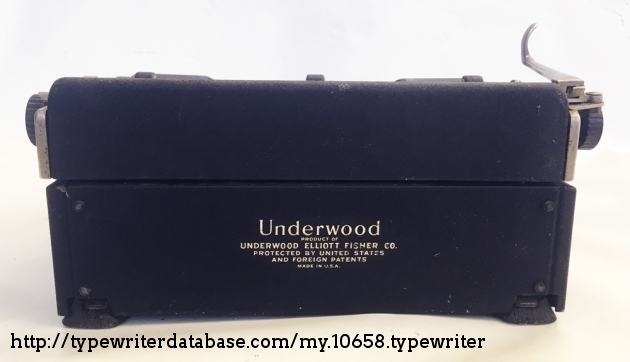 Underwood "Universal" from the back...