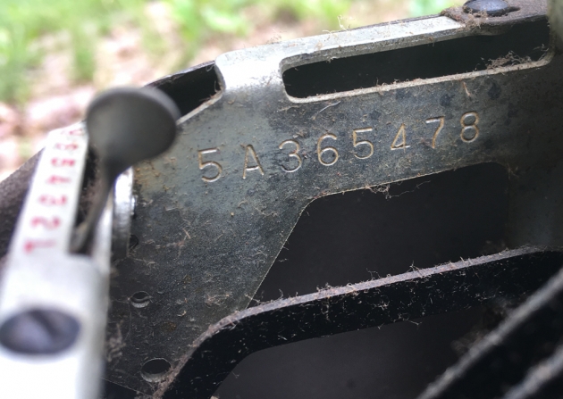 Smith-Corona serial number location...