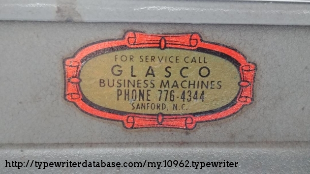 Glasco Business Machines servicing decal on front