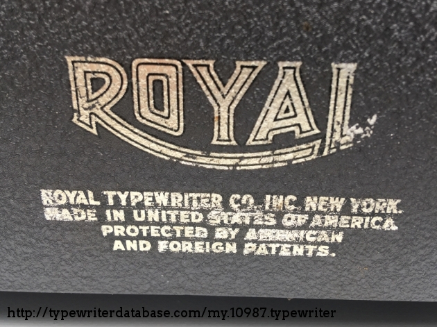 Royal "Quiet De Luxe" from the logo in the back...