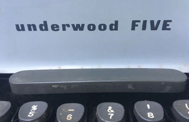 Underwood "touch-master 5" logo on the front...