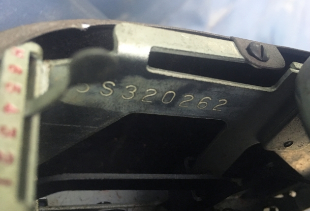 Smith-Corona "Silent" serial number location...