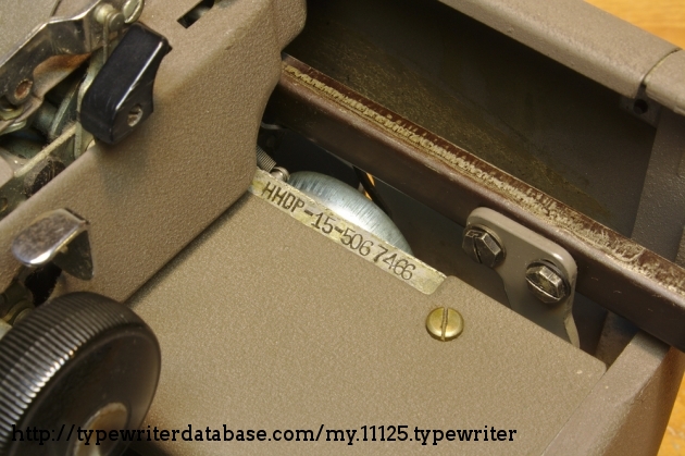 The serial number features a four-letter prefix including the letter "D" instead of the normal three letter one, presumably to indicate the presence of the tabulator.