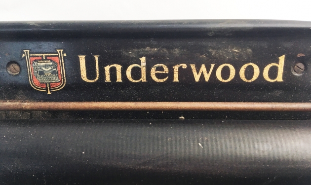 Underwood #3 logo on the top...