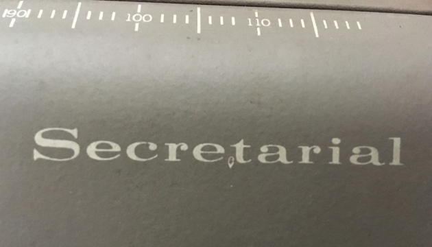 Smith-Corona "Secretarial" model name detail...