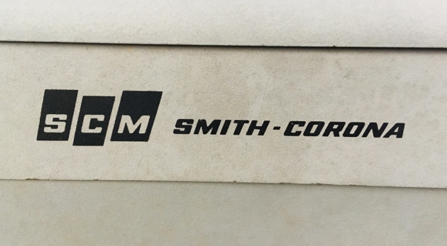 Smith-Corona "Secretarial" logo name detail (back)...
