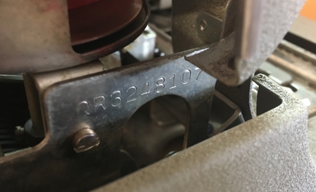 Remington "Quiet-Riter" serial number location...