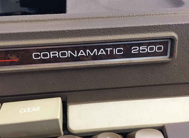 Smith-Corona "Coronamatic 2500" from the right, front (detail)...
