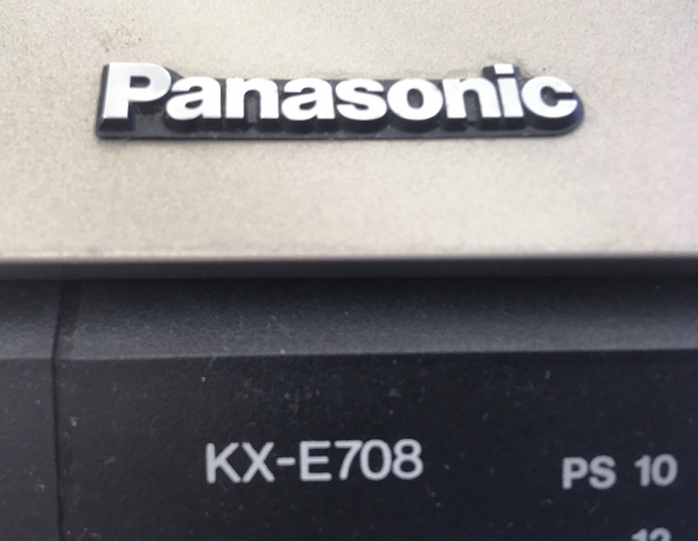 Panasonic "KX-E708" showing the front logo and model...