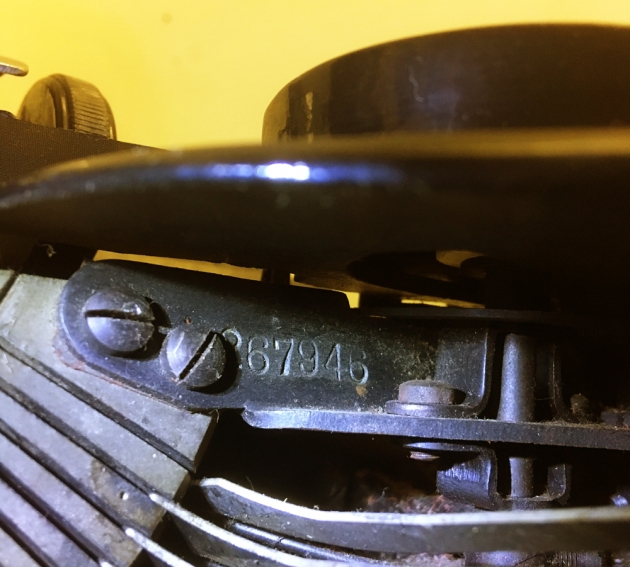 Groma "Modell N" serial number location...