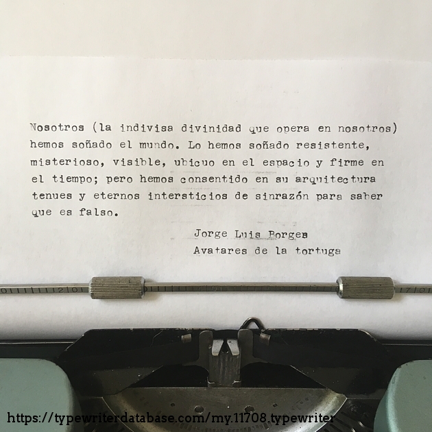 Some of the Ns had to be typed twice....  I have not seen this type in any other typewriter.