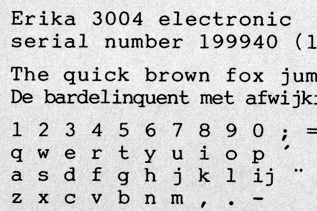 English pangram in 10-pitch,  Dutch pangram in 12-pitch