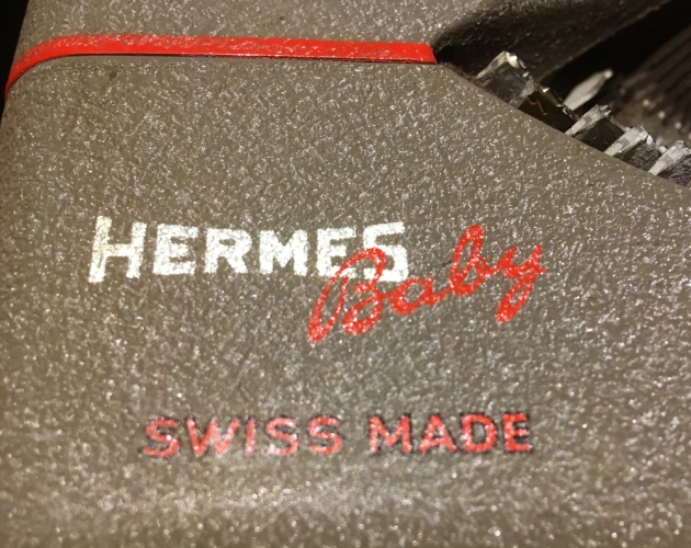 Hermes "Baby" from the logo, on the left side...