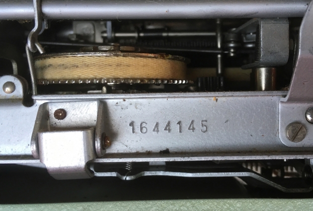 Olympia "S4" serial number location...