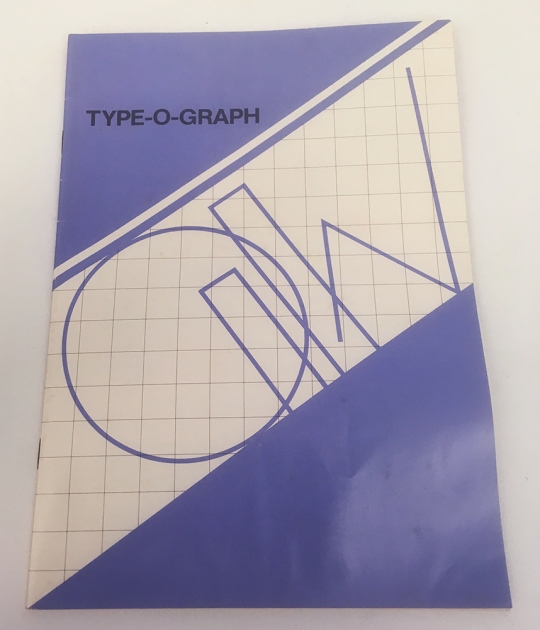 Brother Type-O-Graph manual.