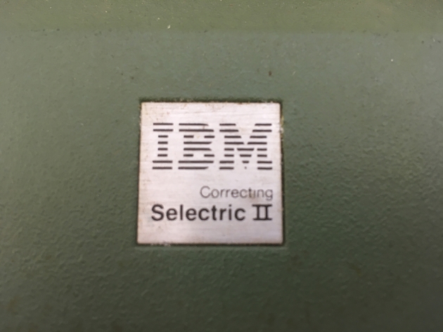 IBM "Selectric II" logo on the top...