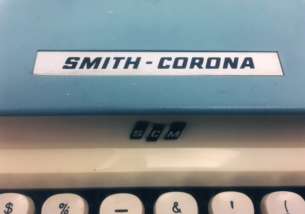 Smith Corona "Galaxie" from the front (logo)...