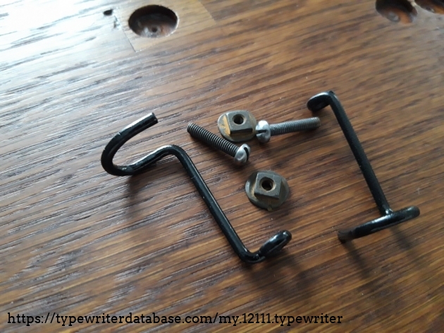 Restore : wooden base, 
New details: transport hooks, nuts and slotted screws