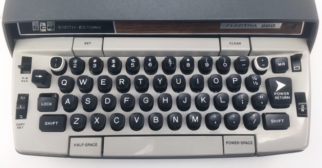 Smith-Corona "Electra 220" from the keyboard...
