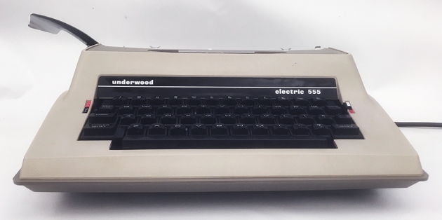 Underwood "Electric 555" from the front...