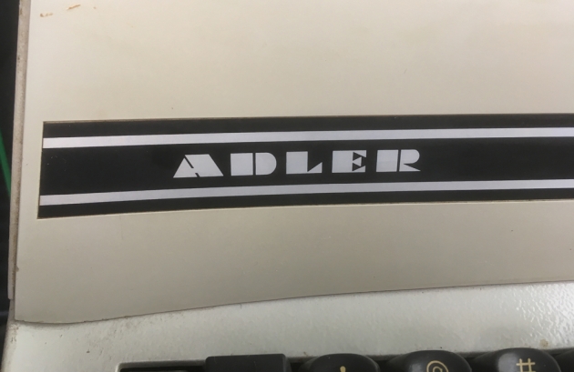 Adler Electric "21 f " Logo on the front...
