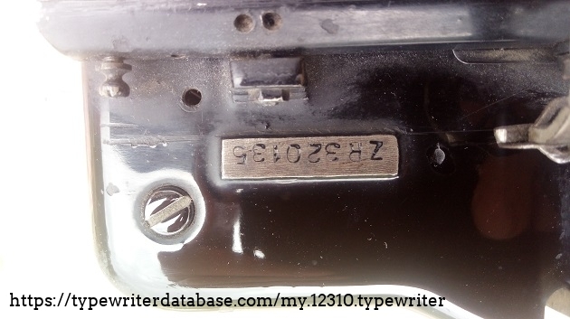 Serial number:
#ZR320135