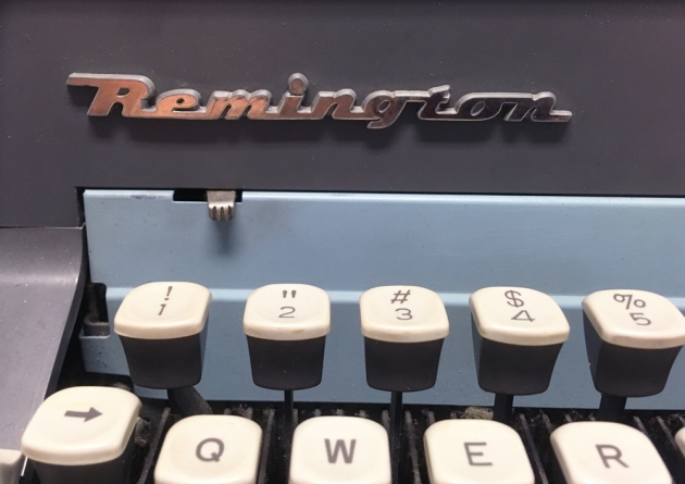 Remington "Quiet-Riter Eleven" logo front location (right)...