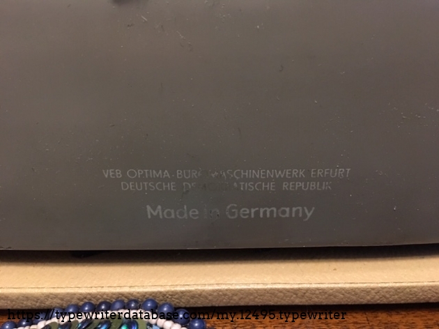 The Berlin wall was built at roughly the same time that  this machine was made, so the export to Lows in the UK helps explain how it came to  leave the DDR and end up in a small town in Missouri.