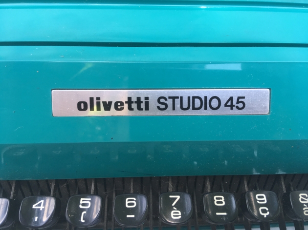 Olivetti "Studio 45" from the front logo...