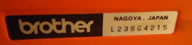 Serial number, which is not supposed to contain the letter "L" but seems to, anyway...