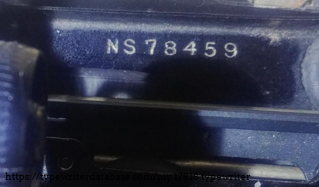 Serial Number NS78459