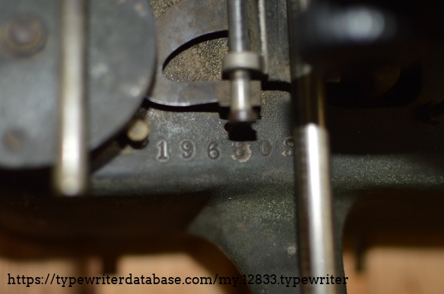 Serial number on frame