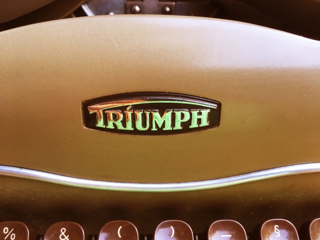 Triumph "Norm" logo on the ribbon cover...