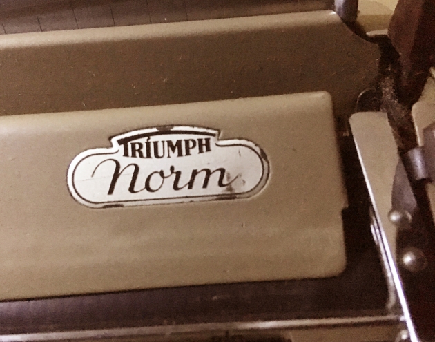 Triumph "Norm" from the model logo on top...