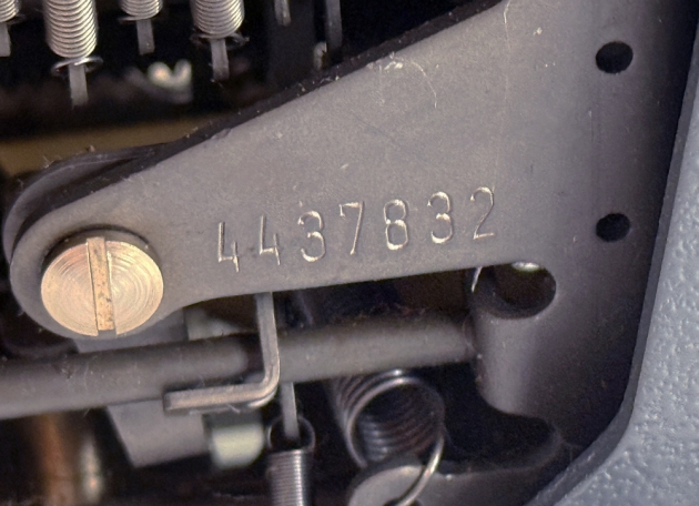 Olympia "SM9" serial number location...