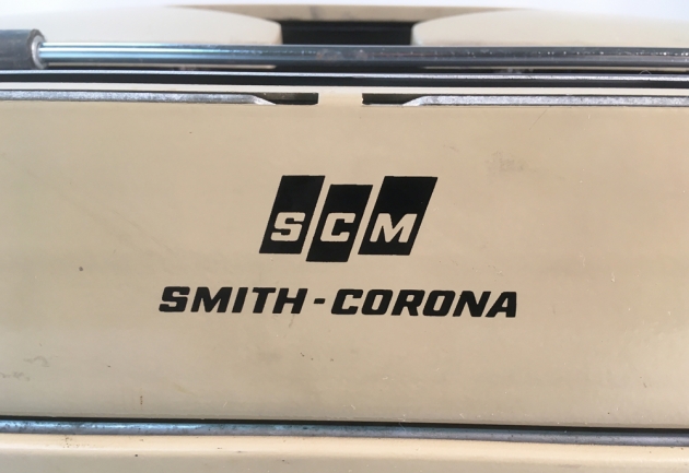 Smith Corona "Coronet" (Electric) from back (logo detail)...