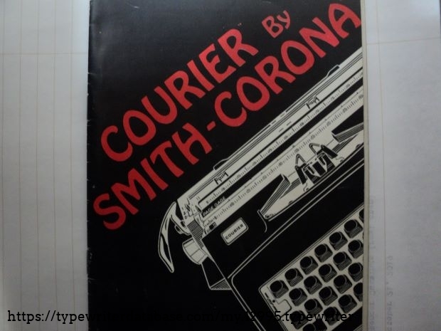 Smith Corona "Courier" Owner's Manual, including: Feature Diagram, Operating Features and Accessories and Maintenance sections.