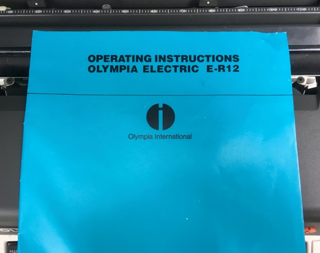Olympia "Electric E-R12" manual...