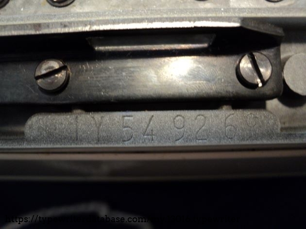 Engraved serial number plate