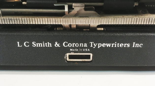 Smith Corona "Sterling" from the back (detail)...
